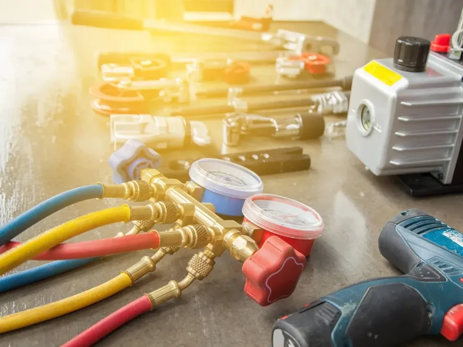 HVAC gauges and professional tools